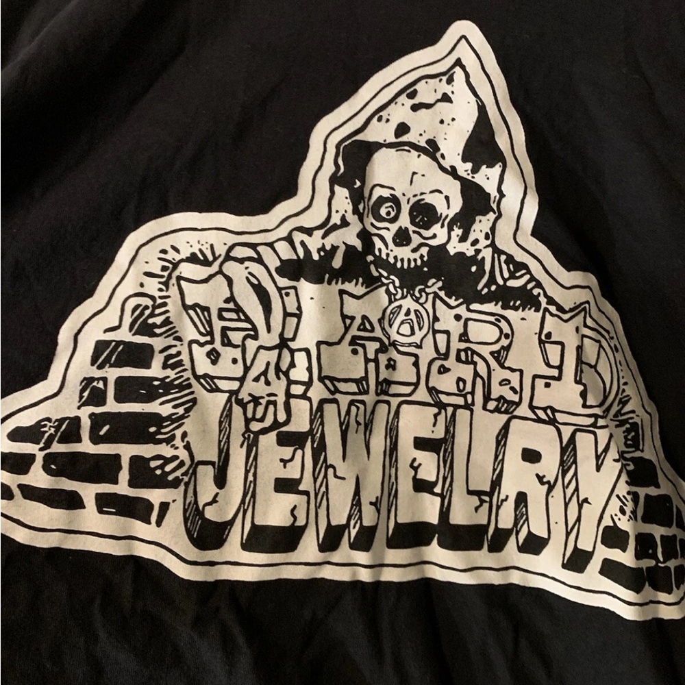 Hard jewelry mens sz 2XL 2021 sweater Black Graphic‎ with Skeleton Design